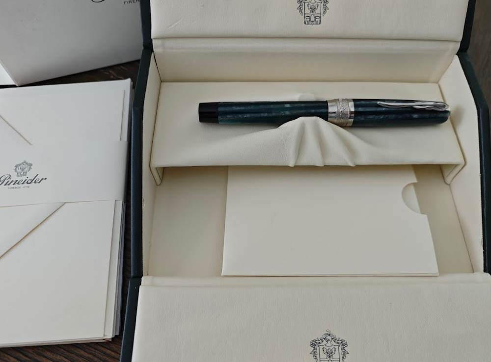 Pineider Arco Green Desert Beetle Ltd Edition Fountain Pen SALE =-